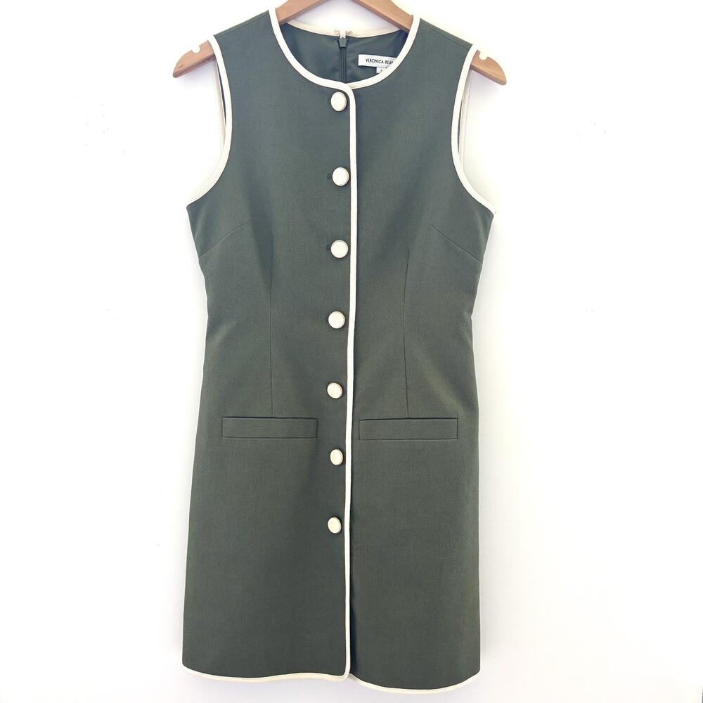 Veronica Beard, Woman's Dress, Size 2, Olive Green